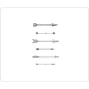 OTM Hipster Prints White Mouse Pad, Shooting Grey Arrows