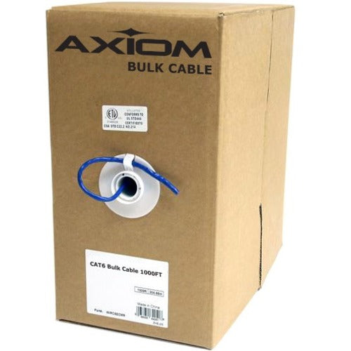 Axiom CAT5e Bulk Cable Spool 1000FT (Blue) - American Tech Depot