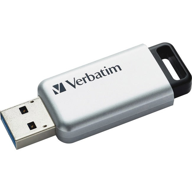 Verbatim 64GB Store 'n' Go Secure Pro USB 3.0 Flash Drive with AES 256 Hardware Encryption - Silver