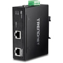 TRENDnet Hardened Industrial Gigabit PoE+ Injector, DIN-Rail, Wall Mount, IP30 Rated Housing, DIN-rail & Wall Mounts Included, TI-IG30