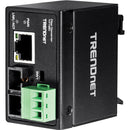 TRENDnet Hardened Industrial 100Base-FX Multi-Mode SC Fiber Converter; (2km; 1.2 Miles); IP40 Rated Housing; TI-F10SC