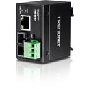 TRENDnet Hardened Industrial 100Base-FX Single-Mode SC Fiber Converter; (30 km; 18.6 Miles); IP40 Rated Housing; TI-F10S30