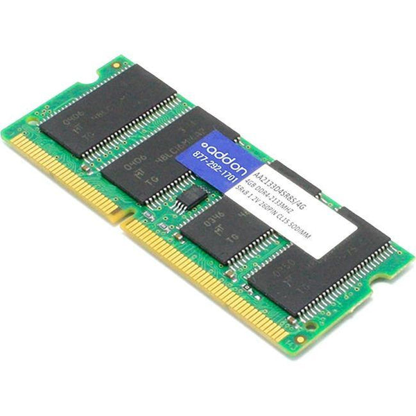 AddOn AA2133D4SR8S-4G x1 JEDEC Standard 4GB DDR4-2133MHz Unbuffered Single Rank x8 1.2V 260-pin CL15 SODIMM - American Tech Depot