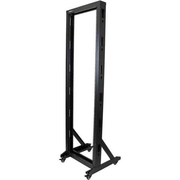 StarTech.com 2-Post Server Rack with Sturdy Steel Construction and Casters - 42U