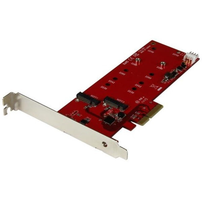 StarTech.com 2x M.2 SATA SSD Controller Card - PCIe - PCI Express M.2 SATA III Controller - NGFF Card Adapter - American Tech Depot