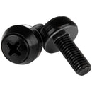 StarTech.com M6 x 12mm - Screws - 100 Pack, Black - M6 Mounting Screws for Server Rack & Cabinet