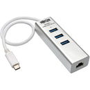 Tripp Lite 3-Port Portable USB 3.1 Gen 1 USB-C Gigabit Ethernet Adapter - American Tech Depot