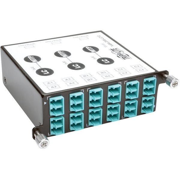 Tripp Lite 40Gb-10Gb Breakout Cassette x3 8-Fiber OM4 MTP-MPO to x12 Dup LC - American Tech Depot