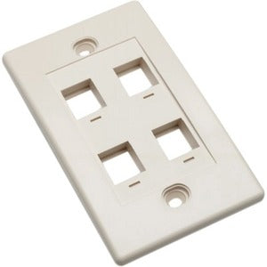 Intellinet Network Solutions 4 Outlet Wall Plate, Ivory