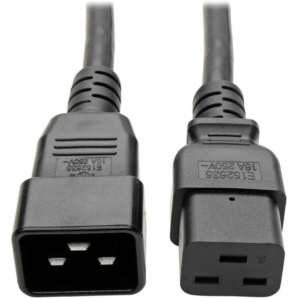 Tripp Lite 6ft Power Cord Extentsion Cable C19 to C20 Heavy Duty 15A 14AWG 6' - American Tech Depot
