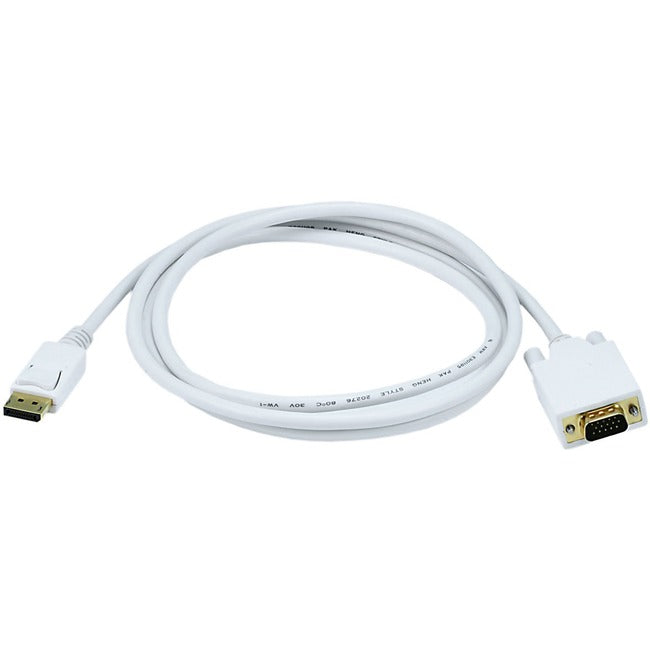 Monoprice 6ft 28AWG DisplayPort to VGA Cable - White - American Tech Depot