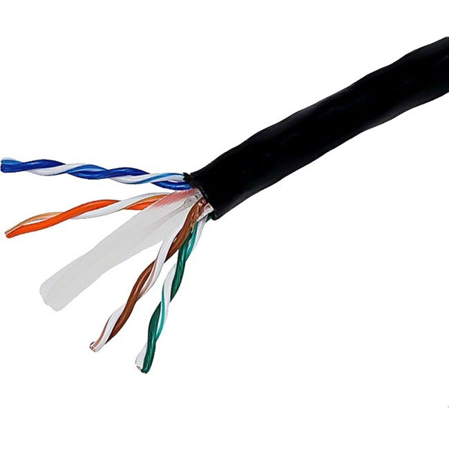 Monoprice Bulk Cat6 23AWG Solid UTP Riser-Rated (CMR) Ethernet Network Cable, 1000ft Black - American Tech Depot