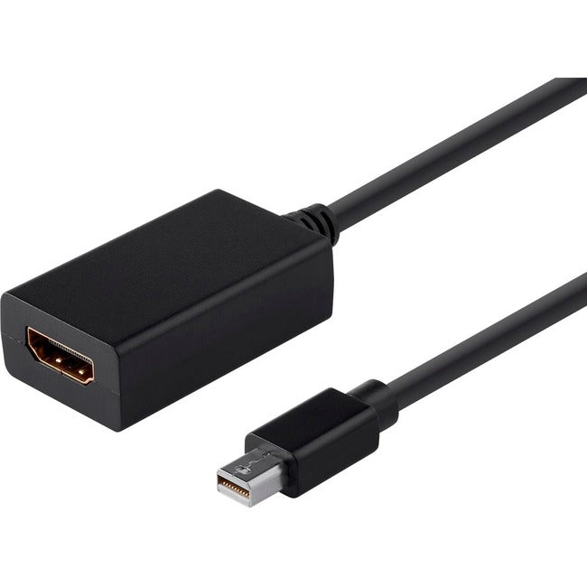 Monoprice Mini DisplayPort 1.1 to HDMI Adapter with Audio Support, Black - American Tech Depot