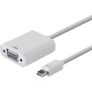 Monoprice Mini DisplayPort 1.2a - Thunderbolt to VGA Active Adapter, White - American Tech Depot