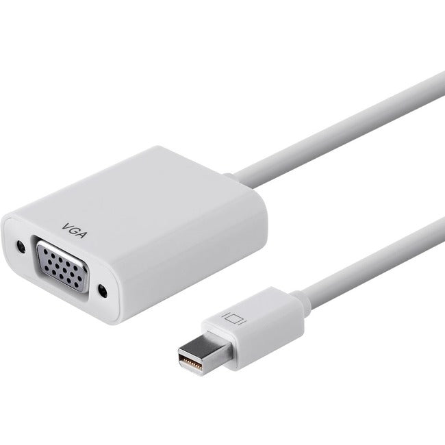 Monoprice Mini DisplayPort 1.2a - Thunderbolt to VGA Active Adapter, White - American Tech Depot