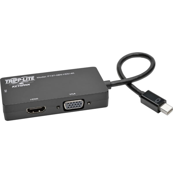 Tripp Lite 6in Mini DisplayPort to VGA - DVI - HDMI Adapter Converter 4Kx 2K 6" - American Tech Depot