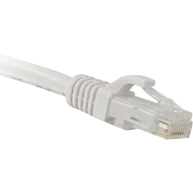 ENET Cat5e White 1 Foot Patch Cable with Snagless Molded Boot (UTP) High-Quality Network Patch Cable RJ45 to RJ45 - 1Ft - American Tech Depot