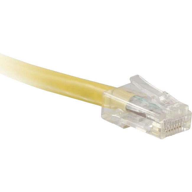 ENET Cat5e Yellow 1 Foot Non-Booted (No Boot) (UTP) High-Quality Network Patch Cable RJ45 to RJ45 - 1Ft - American Tech Depot