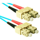 ENET 15M SC-SC Duplex Multimode 50-125 10Gb OM3 or Better Aqua Fiber Patch Cable 15 meter SC-SC Individually Tested - American Tech Depot