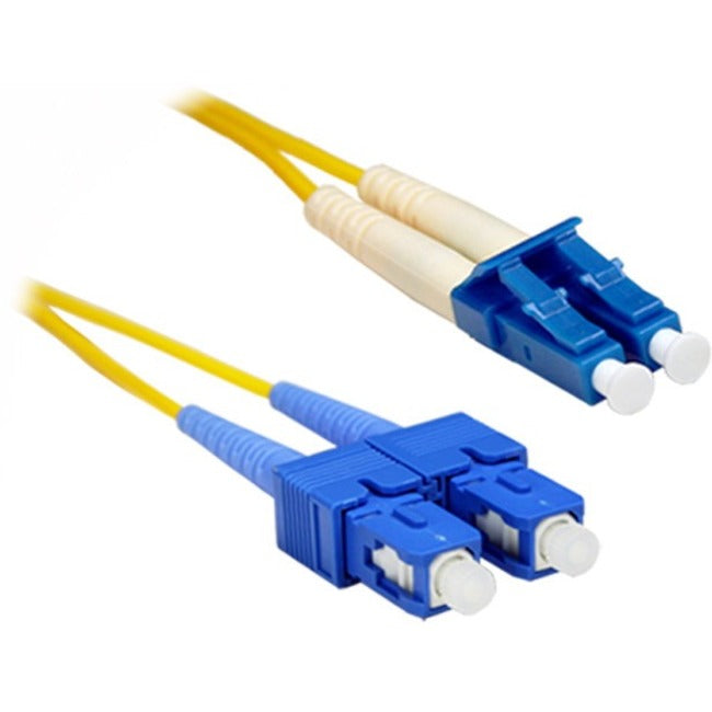 ENET 20M SC-LC Duplex Single-mode 9-125 OS1 or Better Yellow Fiber Patch Cable 20 meter SC-LC Individually Tested - American Tech Depot