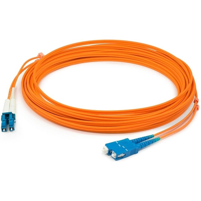 AddOn 3m LC (Male) to SC (Male) Orange OM2 Duplex Fiber OFNR (Riser-Rated) Patch Cable - American Tech Depot