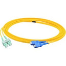 AddOn 1m ASC (Male) to SC (Male) Yellow OS2 Duplex Fiber OFNR (Riser-Rated) Patch Cable - American Tech Depot