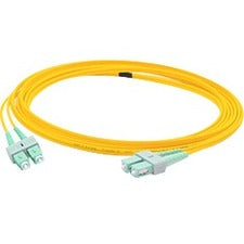 AddOn 10m ASC (Male) to ASC (Male) Yellow OS2 Duplex Fiber OFNR (Riser-Rated) Patch Cable - American Tech Depot