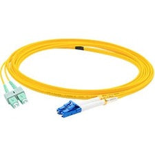 AddOn 7m ASC (Male) to LC (Male) Yellow OS2 Duplex Fiber OFNR (Riser-Rated) Patch Cable - American Tech Depot