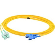 AddOn 3m ASC (Male) to SC (Male) Yellow OS2 Duplex Fiber OFNR (Riser-Rated) Patch Cable - American Tech Depot