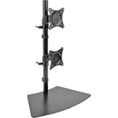 Tripp Lite Dual Vertical Flat-Screen Desk Mount Monitor Stand Clamp Swivel Tilt 15" to 27" Flat Screen Displays - American Tech Depot