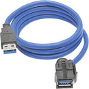 Tripp Lite 3ft USB 3.0 Superspeed Keystone Jack Type-A Extension Cable M-F - American Tech Depot