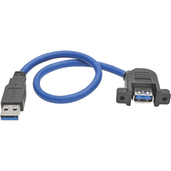 Tripp Lite 1ft USB 3.0 Superspeed Panel Mount Type-A Extension Cable M-F - American Tech Depot