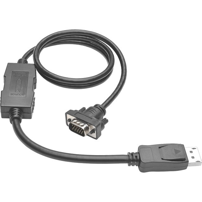 Tripp Lite 3ft DisplayPort to VGA Adapter Active Converter Cable Latches DP to HD15 DPort 1.2 M-M - American Tech Depot