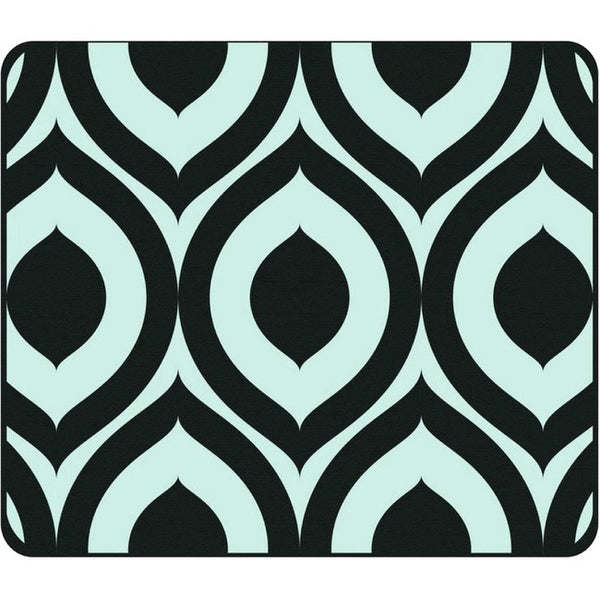 OTM Classic Prints Black Mouse Pad, Elm Frost Green