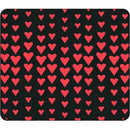 OTM Classic Prints Black Mouse Pad, Falling Red Hearts