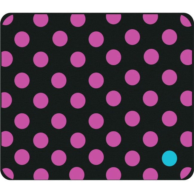 OTM Classic Prints Black Mouse Pad, Dotty Gone Violet
