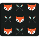 OTM Hipster Prints Black Mouse Pad, Mr. Fox