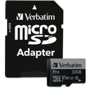 Verbatim 32GB Pro 600X microSDHC Memory Card with Adapter, UHS-I U3 Class 10 - American Tech Depot