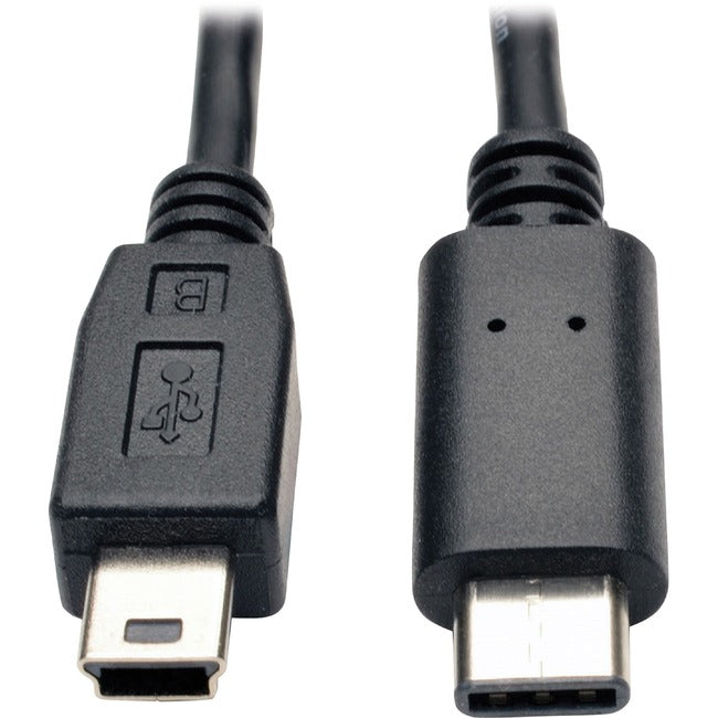 Tripp Lite 6ft USB 2.0 Hi-Speed Cable 5-Pin Mini-B to USB Type-C USB-C M-M - American Tech Depot