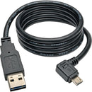 Tripp Lite 3ft USB Charging Cable Reversible A to Right Angle 5Pin Micro B - American Tech Depot