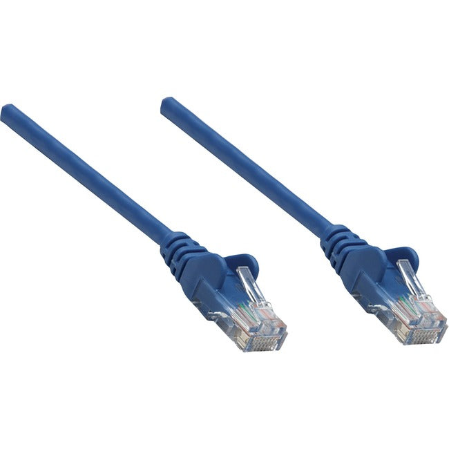 Intellinet Network Solutions Cat5e UTP Network Patch Cable, 1 ft (0.3 m), Blue - American Tech Depot