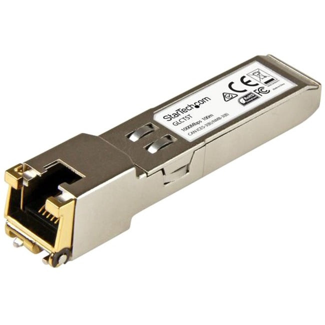 StarTech.com Cisco GLC-T Compatible SFP Module - 1000BASE-T - 1GE Gigabit Ethernet SFP SFP to RJ45 Cat6-Cat5e Transceiver - 100m