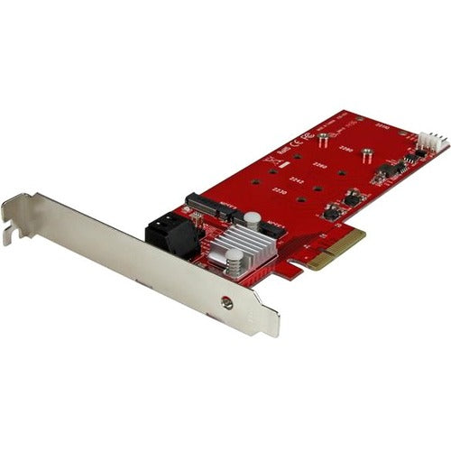 StarTech.com 2x M.2 NGFF SSD RAID Controller Card plus 2x SATA III Ports - PCIe - Two Slot PCI Express M.2 RAID Card plus Two SATA Ports - American Tech Depot