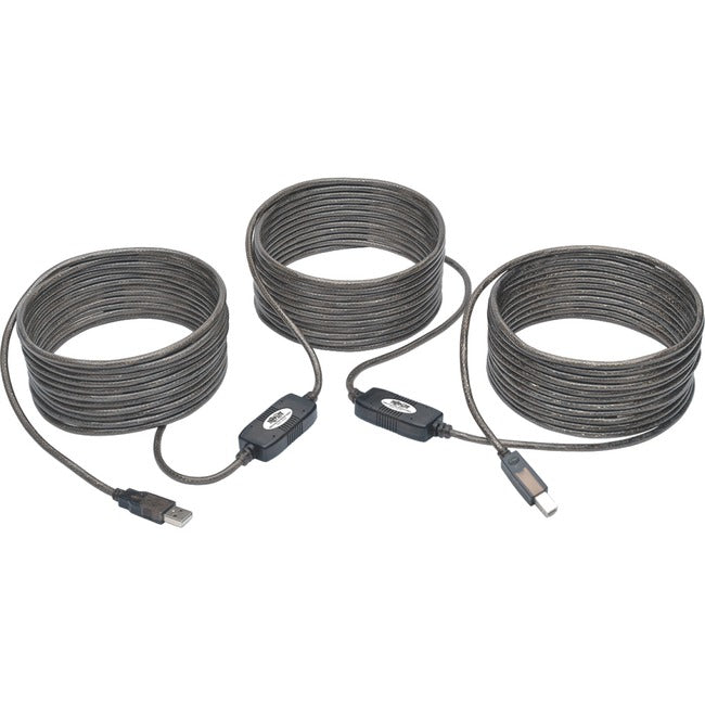 Tripp Lite 50ft USB 2.0 Hi-Speed Active Repeater Cable USB-A to USB-B M-M - American Tech Depot
