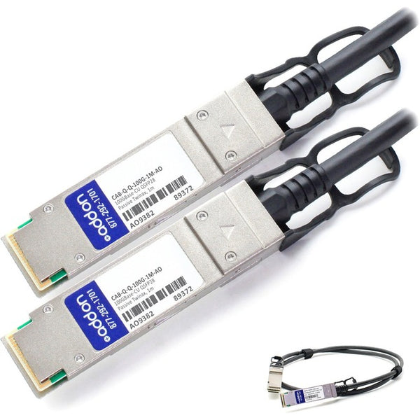 AddOn Arista Networks Compatible TAA Compliant 100GBase-CU QSFP28 to QSFP28 Direct Attach Cable (Passive Twinax, 1m) - American Tech Depot