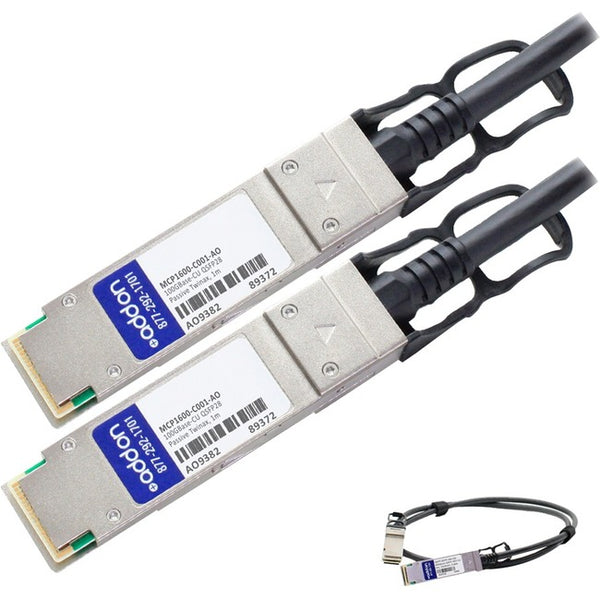 AddOn Mellanox MCP1600-C001 Compatible TAA Compliant 100GBase-CU QSFP28 to QSFP28 Direct Attach Cable (Passive Twinax, 1m) - American Tech Depot