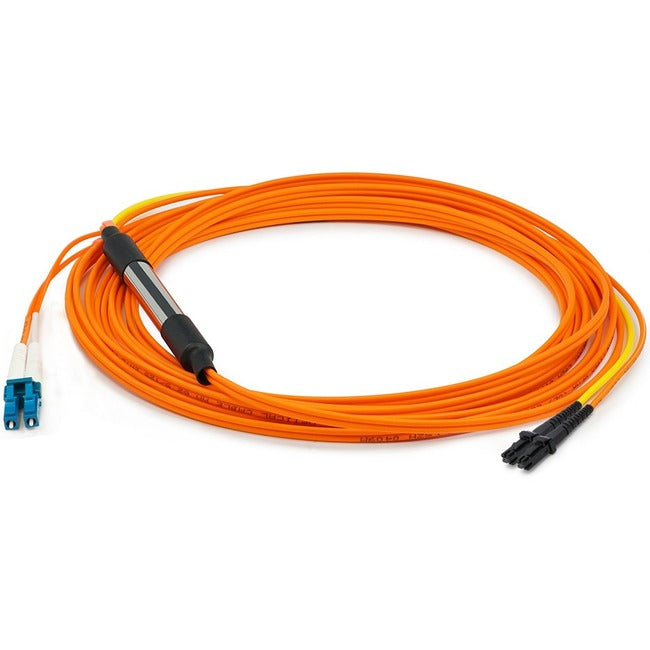 AddOn 3m MT-RJ (Male) to LC (Male) Straight Orange OM1 & OS1 Duplex Fiber OFNR (Riser-Rated) Mode Conditioning Cable - American Tech Depot