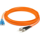 AddOn 6m SC (Male) to ST (Male) Orange OM1 Duplex Fiber OFNR (Riser-Rated) Patch Cable - American Tech Depot