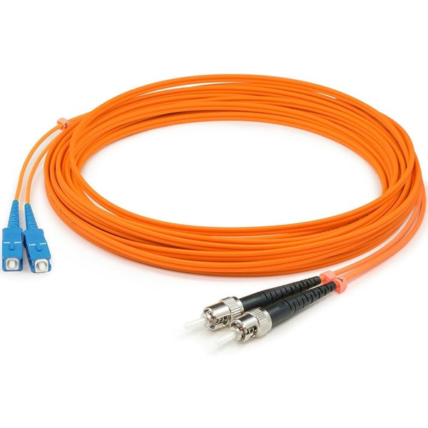 AddOn 7m SC (Male) to ST (Male) Orange OM1 Duplex Fiber OFNR (Riser-Rated) Patch Cable - American Tech Depot
