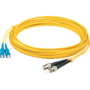 AddOn 30m ST (Male) to ST (Male) Yellow OS2 Duplex Fiber OFNR (Riser-Rated) Patch Cable - American Tech Depot